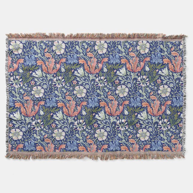 William Morris Compton Floral Art Nouveau-mönster Filt (Framsidan)
