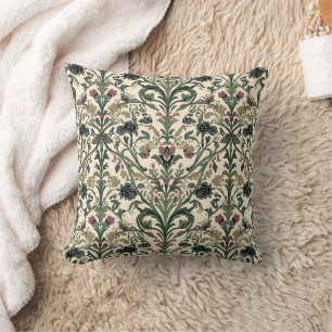 William Morris Compton Floral Art Nouveau-mönster Kudde