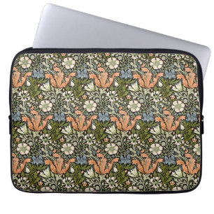 William Morris Compton Floral Art Nouveau-mönster Laptop Fodral