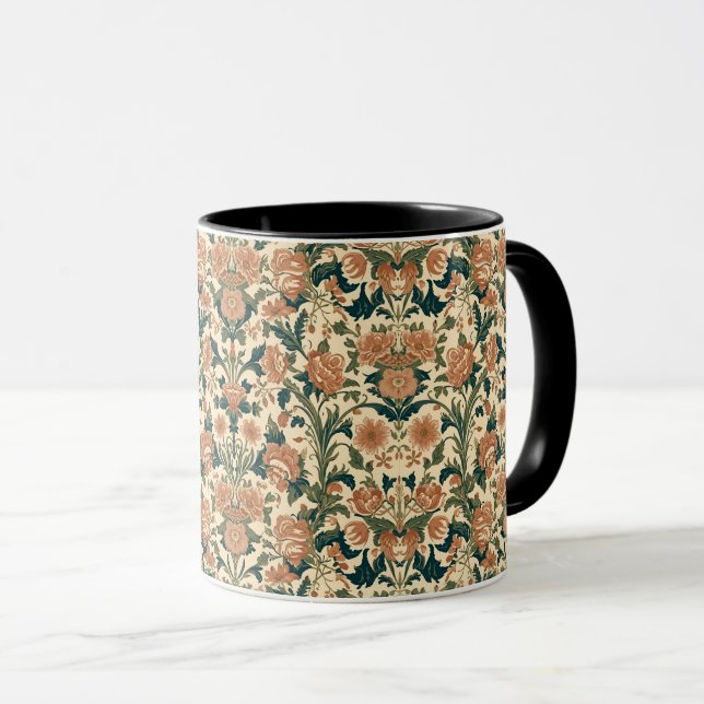 William Morris Compton Floral Art Nouveau-mönster Mugg (Framsida höger)