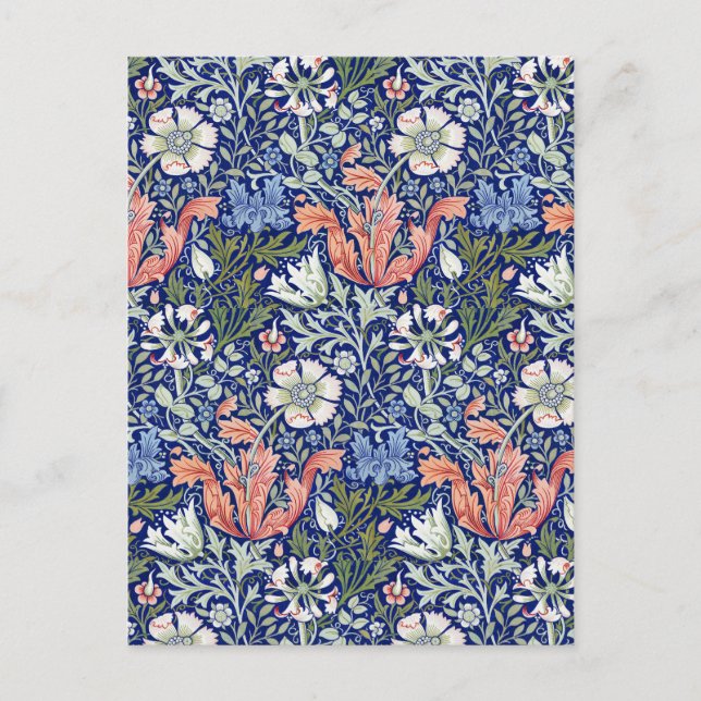 William Morris Compton Floral Art Nouveau-mönster Vykort (Framsida)