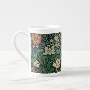 William Morris Compton Floralt Art Nouveau-mönster Benporslin Mugg