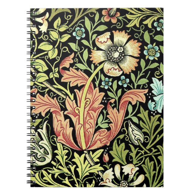 William Morris Compton Tapet Classic Anteckningsbok (Framsidan)