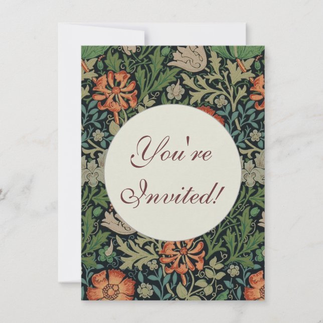 William Morris Compton Tapet Classic Inbjudningar (Framsida)