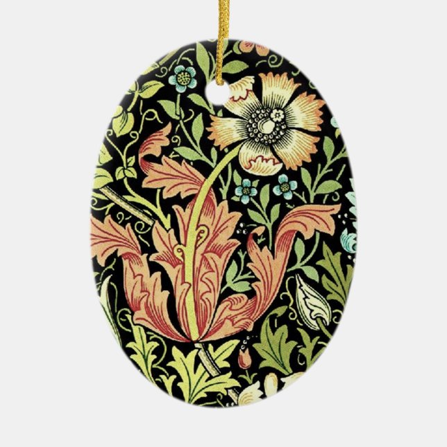 William Morris Compton Tapet Classic Julgransprydnad Keramik (Framsidan)