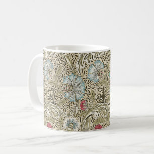 William Morris Corncockle Cream Blue och Ro Kaffemugg