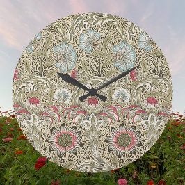 William Morris Corncockle Cream Blue och Ro Stor Klocka