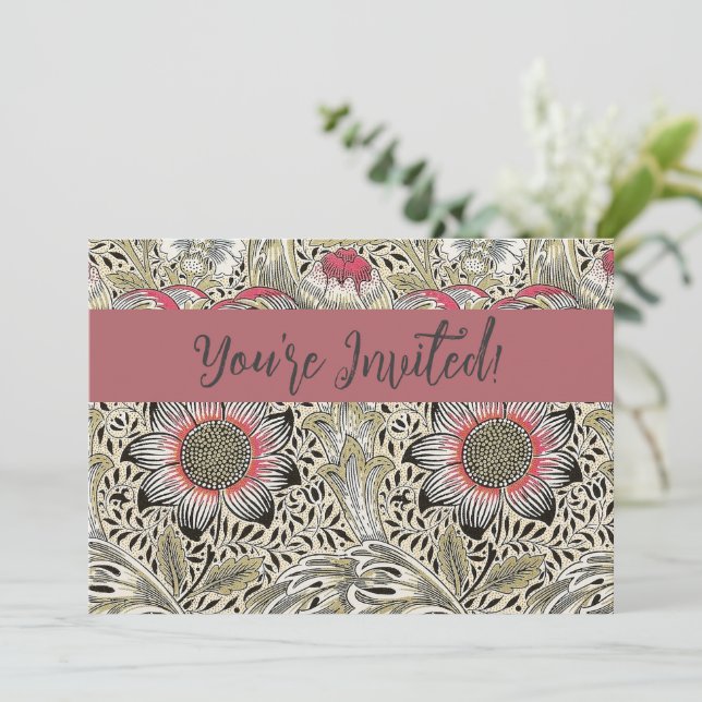 William Morris Corncockle tapet blommigt Inbjudningar (Stående Fram)