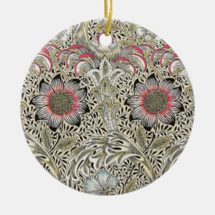 William Morris Corncockle tapet blommigt Julgransprydnad Keramik