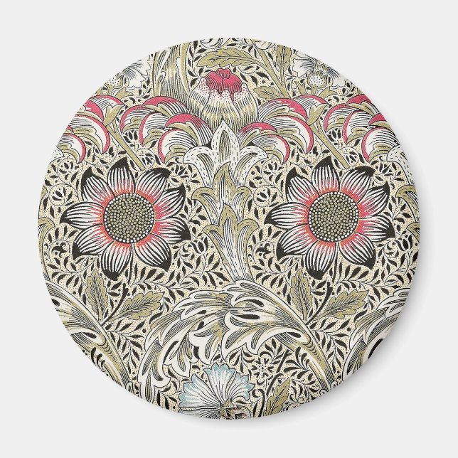 William Morris Corncockle tapet blommigt Magnet (Framsidan)