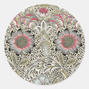 William Morris Corncockle tapet blommigt Runt Klistermärke