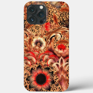 William Morris Corncockle Vintage Red Blommigt