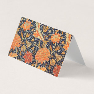 William Morris Cray blom- art nouveaumönster Visitkort