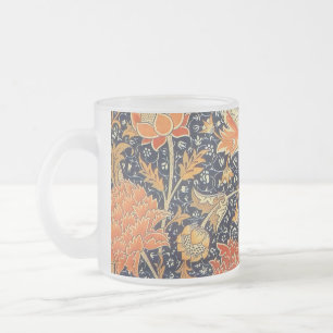 William Morris Cray Blommigt Art nouveau Mönster Frostad Glasmugg