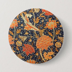 William Morris Cray Blommigt Art nouveau Mönster Knapp