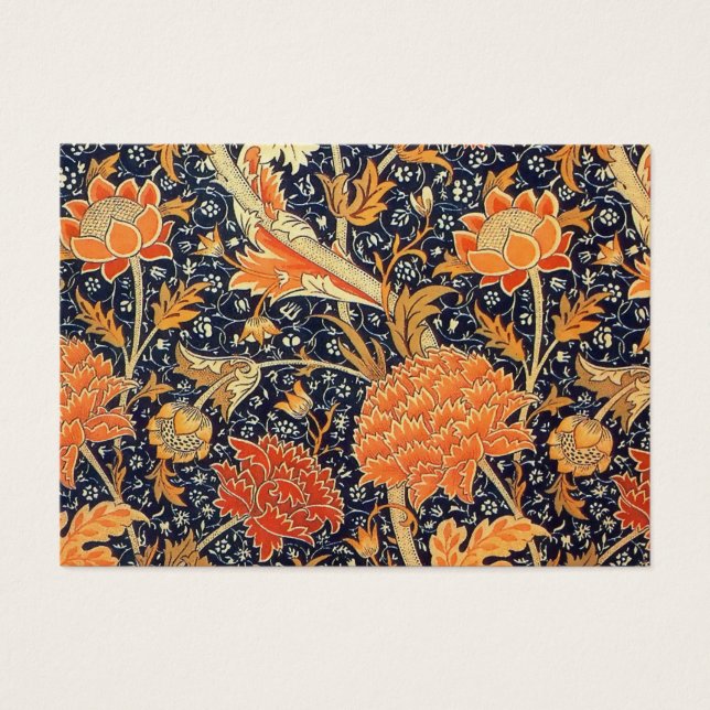 William Morris Cray Blommigt Art nouveau Mönster Visitkort (Framsidan)