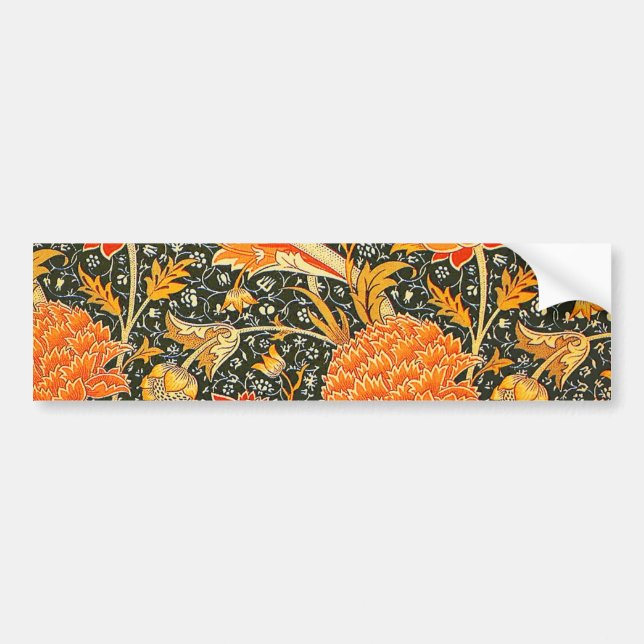 William Morris Cray Blommigt Mönster Vintage Bildekal (Framsidan)