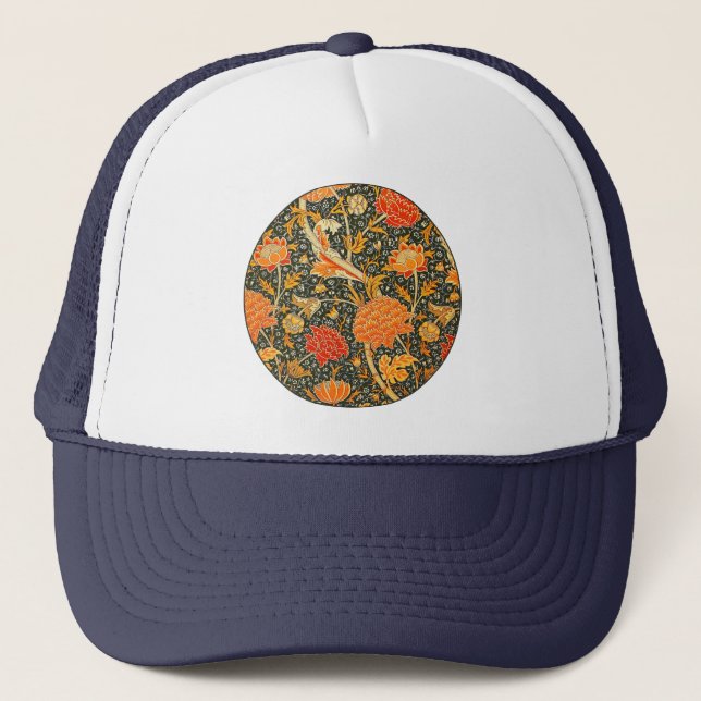 William Morris Cray Blommigt Mönster Vintage Keps (Framsida)