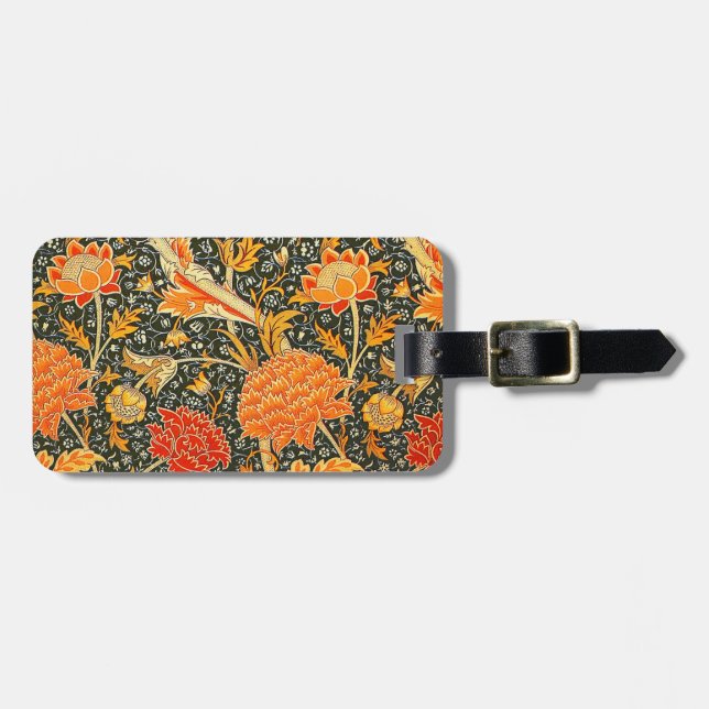 William Morris Cray Blommönster Vintage Bagagebricka (Horisontell Framsida)