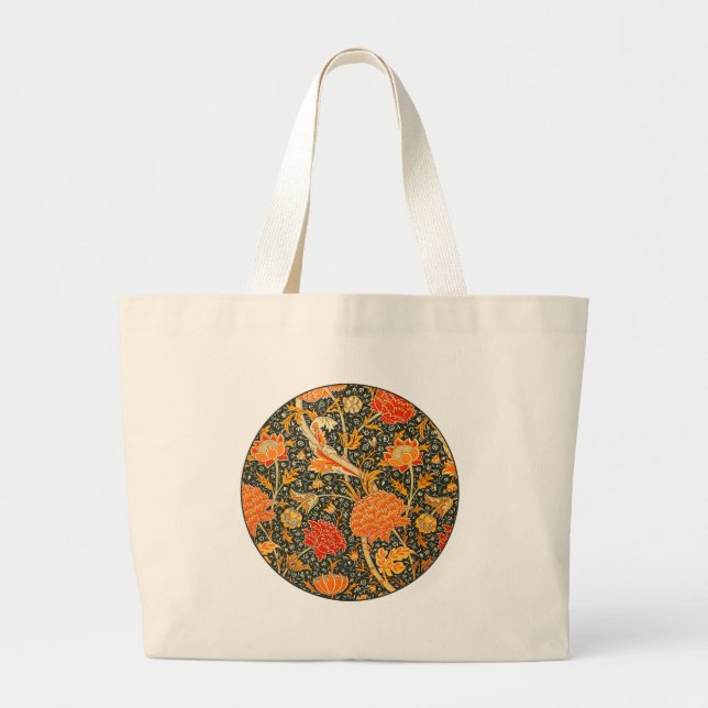 William Morris Cray Blommönster Vintage Jumbo Tygkasse (Framsidan)