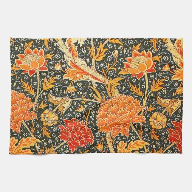 William Morris Cray Blommönster Vintage Kökshandduk (Horisontell)