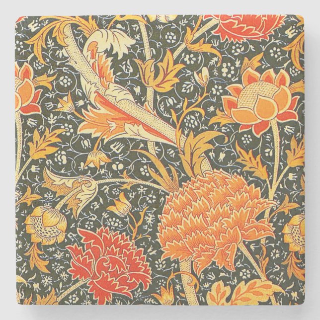 William Morris Cray Blommönster Vintage Stenunderlägg (Framsidan)
