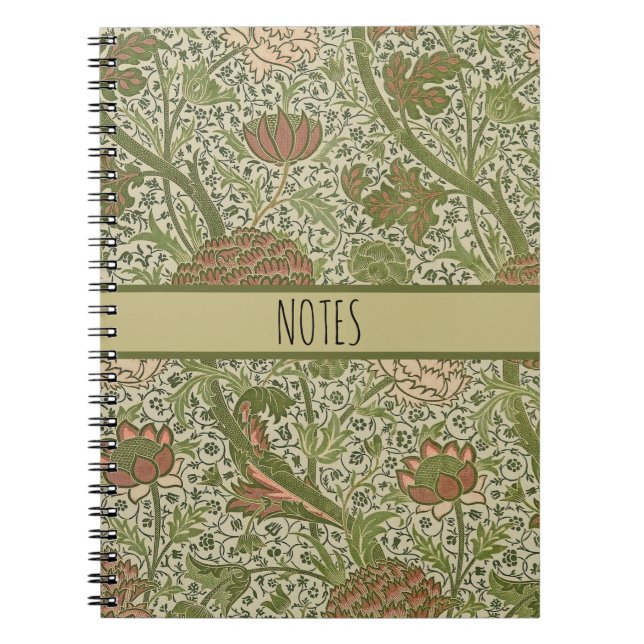 William Morris Cray Sage Blomma Blommig Botanisk Anteckningsbok (Framsidan)