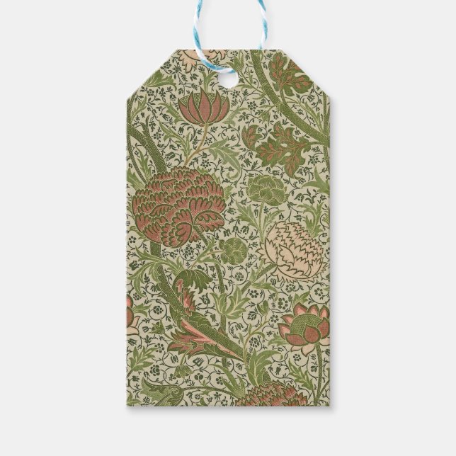 William Morris Cray Sage Blomma Blommig Botanisk Presentetikett (Framsidan)