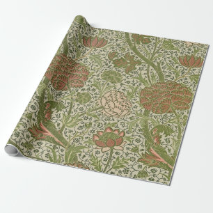 William Morris Cray Sage Blomma Blommig Botanisk Presentpapper