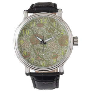 William Morris Cray Sage Blomma Floral Botanisk Armbandsur