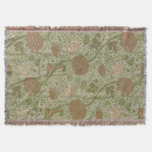 William Morris Cray Sage Flower Blommigt Botanical Filt