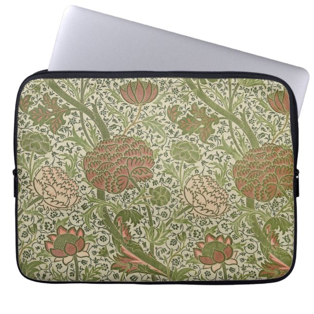 William Morris Cray Sage Flower Blommigt Botanical Laptop Fodral (Framsidan)