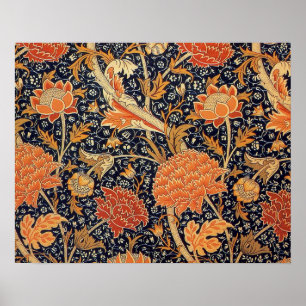William Morris Cray Tapet Flower Mönster Poster