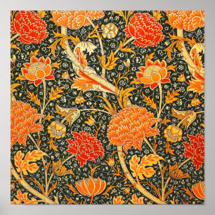 William Morris Cray Tapet Flower Mönster Poster