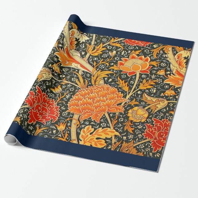 William Morris Cray Tapet Flower Mönster Presentpapper (Utrullad)
