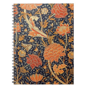 William Morris Cray Tapet Mönster Anteckningsbok Med Spiral