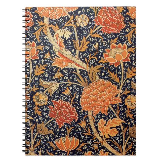 William Morris Cray Tapet Mönster Anteckningsbok Med Spiral (Framsidan)