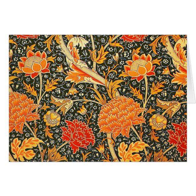 William Morris Cray Tapet Mönster Hälsningskort (Framsidan Horizontal)