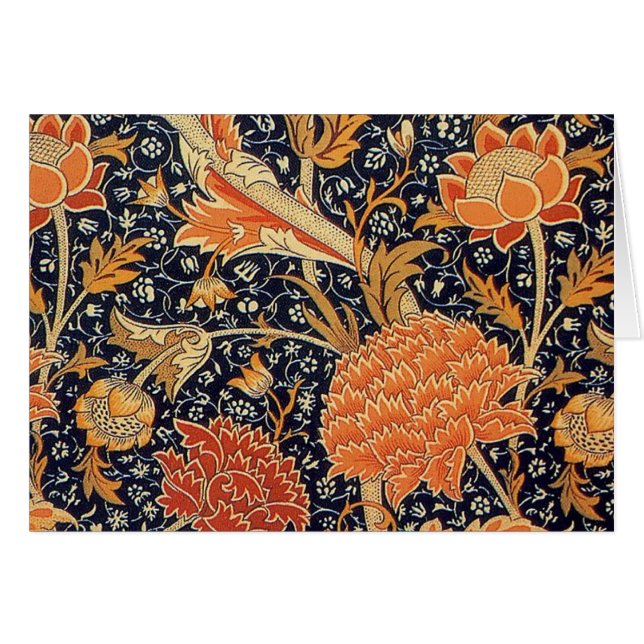 William Morris Cray Tapet Mönster Hälsningskort (Framsidan Horizontal)