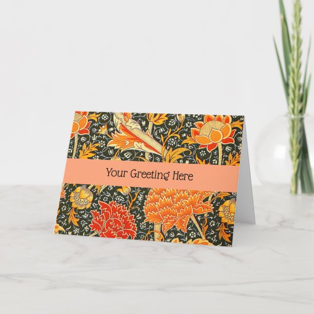 William Morris Cray Tapet Mönster Tack Kort (Framsida)