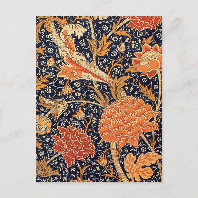 William Morris Cray Tapet Mönster Vykort (Framsida)
