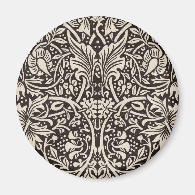 William Morris Daffodil Blommigt Tapet Magnet (Framsidan)