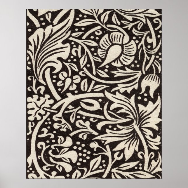 William Morris Daffodil Blommigt Tapet Poster (Framsidan)