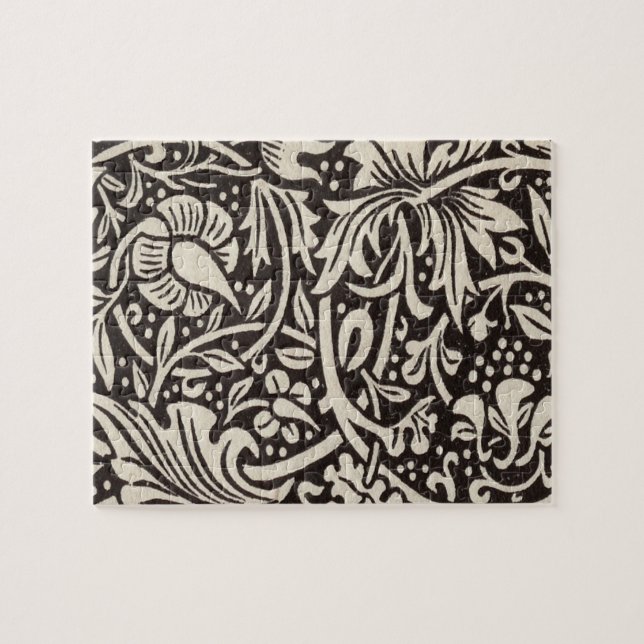 William Morris Daffodil Blommigt Tapet Pussel (Horisontell)