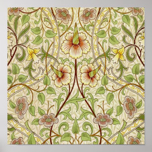 William Morris Daffodil Classic Flower Poster