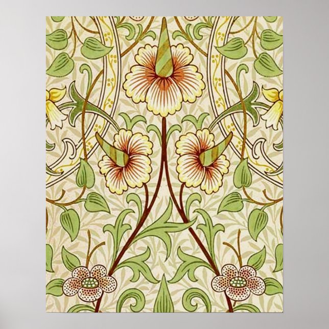 William Morris Daffodil Classic Flower Poster (Framsidan)