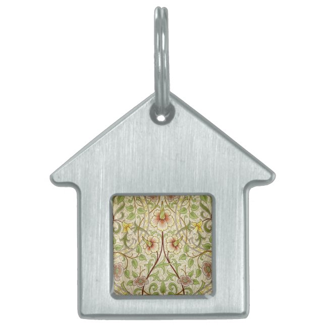 William Morris Daffodil Classic Flower Tapet ID-bricka Husdjur (Framsidan)