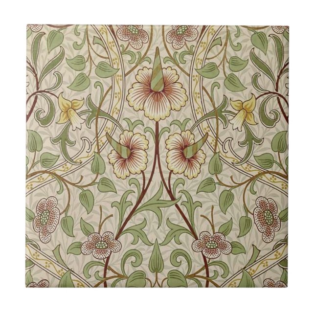 William Morris Daffodil Classic Flower Tapet Kakelplatta (Framsidan)