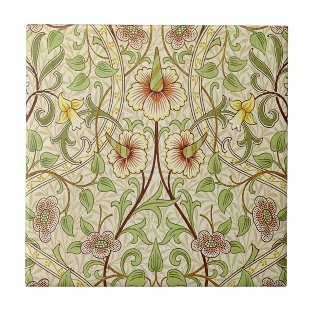 William Morris Daffodil Classic Flower Tapet Kakelplatta (Framsidan)
