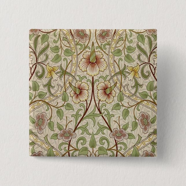 William Morris Daffodil Classic Flower Tapet Knapp (Framsida)